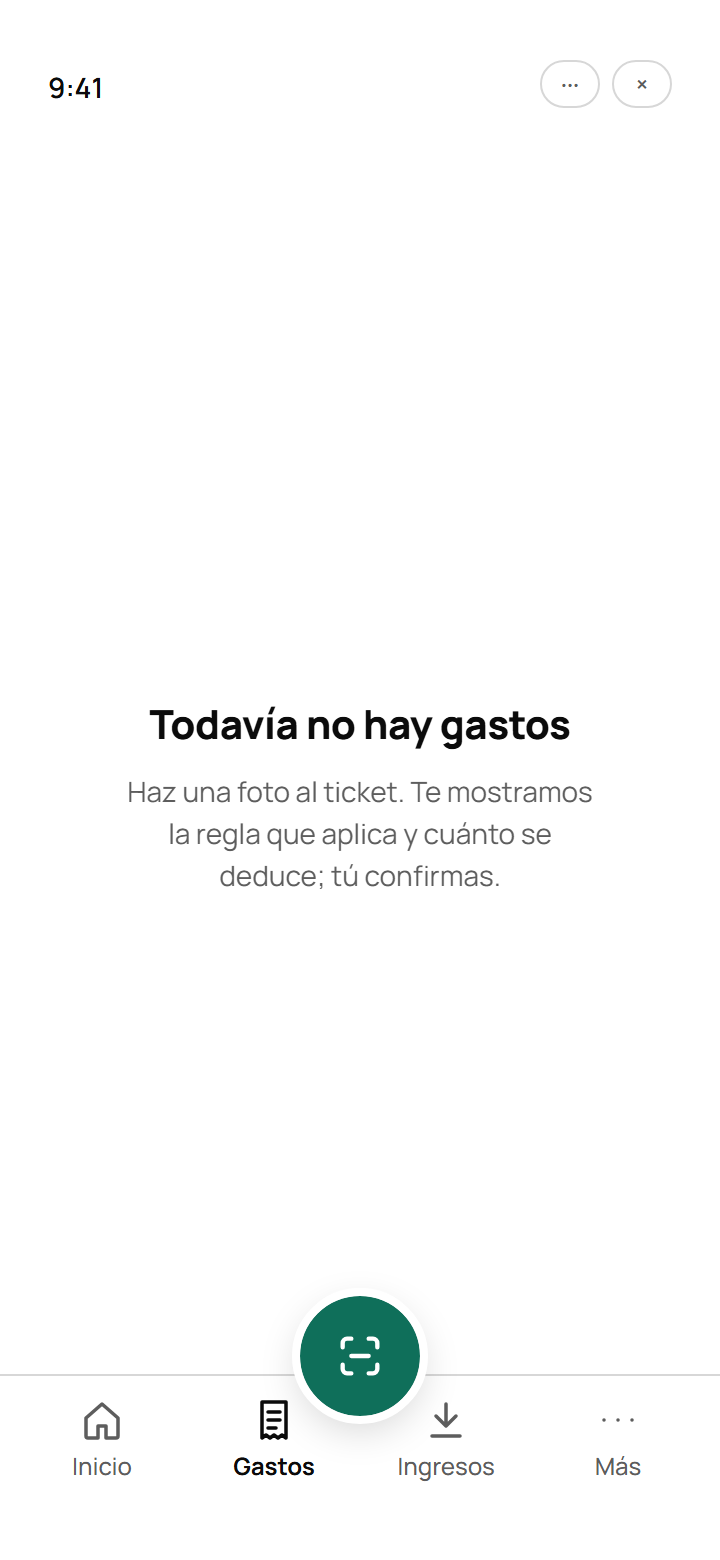 La pantalla vacía, antes del primer ticket.